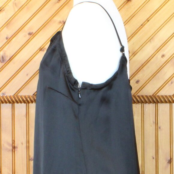 NWT Maison Cinqcent Maxi Slip Dress Black Satin Medium 500 House NYE Formal D173 - Picture 7 of 12